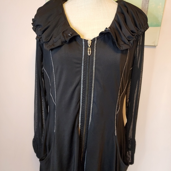 Alison Sheri EUC unique goth dress black L - Picture 2 of 14